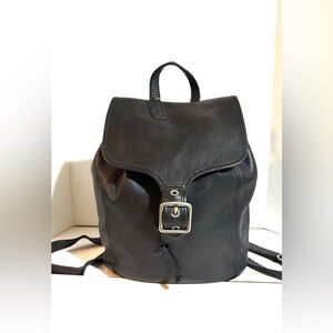Coach vintage unisex Black Leather Bag